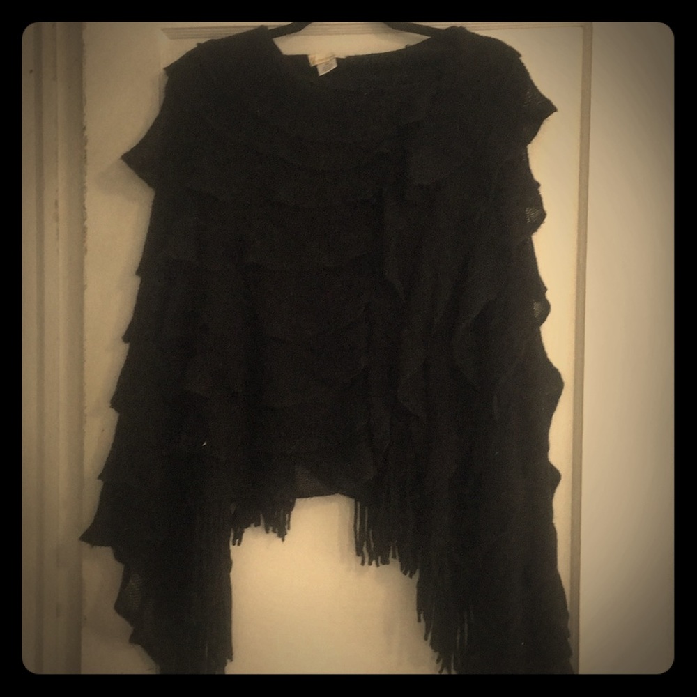 Collection 18 black knit shawl